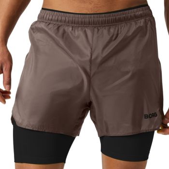 Björn Borg Borg Performance 2-w-1 Szorty - Taupe