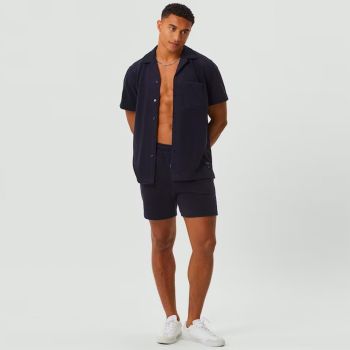 Björn Borg Borg Toweling Pool Shirt - Navy