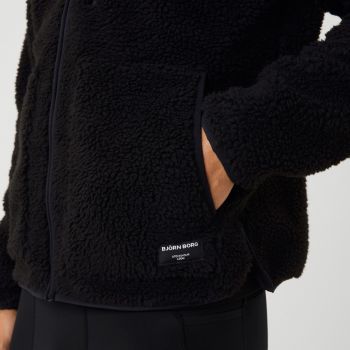 Björn Borg Centre Fleecejacke mit Flor - Schwarz