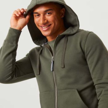 Björn Borg Centre Kapuzenpullover mit Reißverschluss - Olivgrün