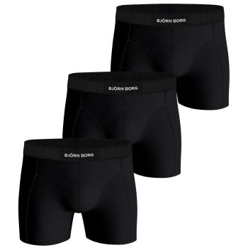 Björn Borg Organic Cotton Stretch Boxers 3-Pack - Black