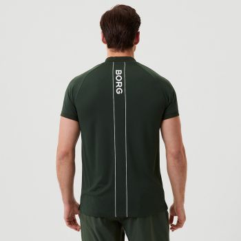 Björn Borg Ace Performance Polo mit Reißverschluss - Grün