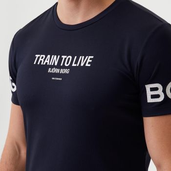 Björn Borg Borg Grafik-T-Shirt - Marineblau