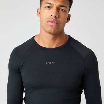 Björn Borg Borg Kompressions-Langarmshirt aus weichem Material - Schwarz
