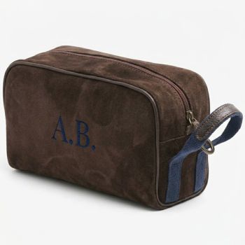 Boston Deluxe Kulturtasche - Dunkelbraun