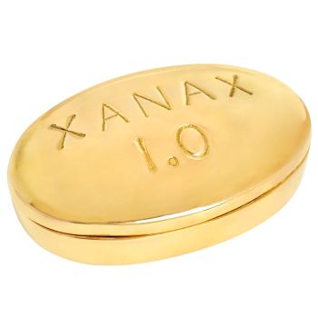 Jonathan Adler Xanax Brass Pill Box