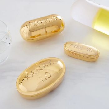 Jonathan Adler Xanax Brass Pill Box