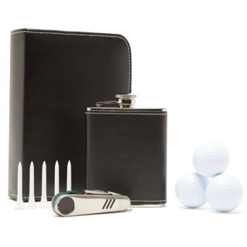 Brouk & Co Hole In One Golf & Flask Kit - Black