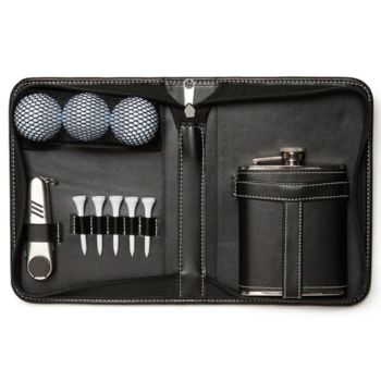 Brouk & Co Hole-in-One Golf- & Flachmann-Set – Schwarz