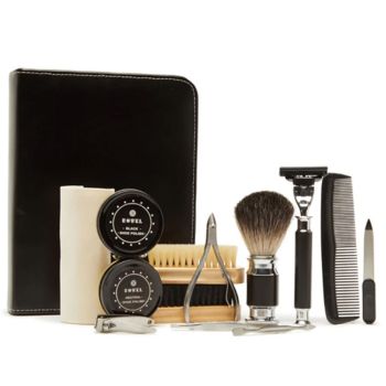 Brouk & Co On the Go Grooming & Shoe-Shine Kit - Black