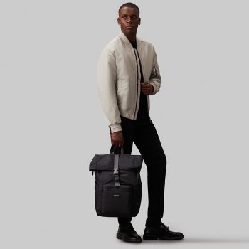 Calvin Klein Rolltop-Rucksack - Schwarz