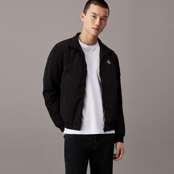 Calvin Klein Gepolsterte Nylonjacke mit Reißverschluss - Schwarz