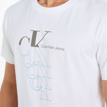 Calvin Klein Monogram Logo T-Shirt - Weiß