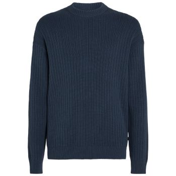 Calvin Klein Ribbed Relaxed Pullover - Navy