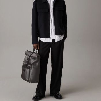 Calvin Klein Rolltop-Rucksack - Grau/Braun