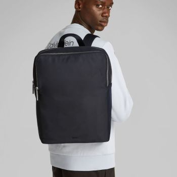 Calvin Klein Quadratischer Business Tech Rucksack - Schwarz