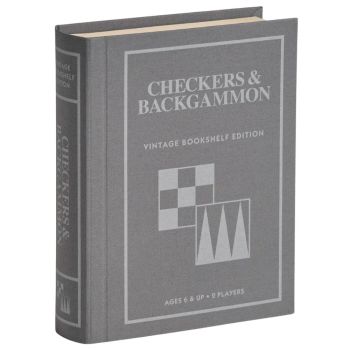 Checkers & Backgammon Vintage Bookshelf Edition