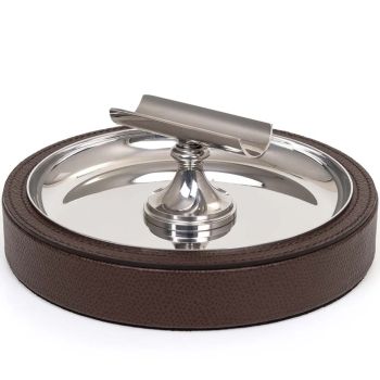 Pinetti Leather Cigar Ashtray - brown