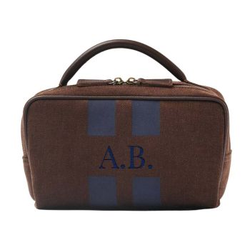 College Toiletry Bag - Chocolate