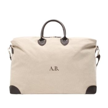 Custom Harvard Travel Duffel Bag - Large - Natural