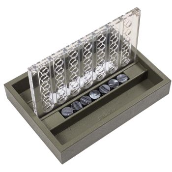 Jeu de Connect 4 en cuir Hector Saxe - Kaki