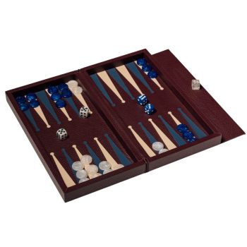 House of Nobilique Backgammon-hæfte i læder - Bourgogne