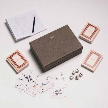 House of Nobilique Leather Card Box - Taupe