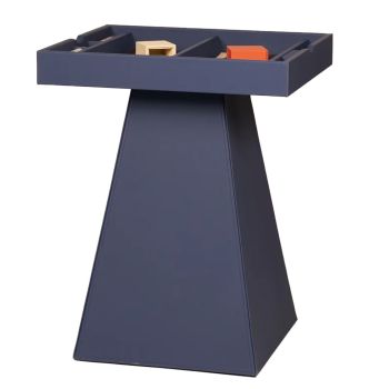 House of Nobilique Leather Game Table - Blue