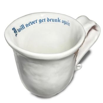 Incartato Ceramics Issues Mug 350ml - "I will never get drunk again"