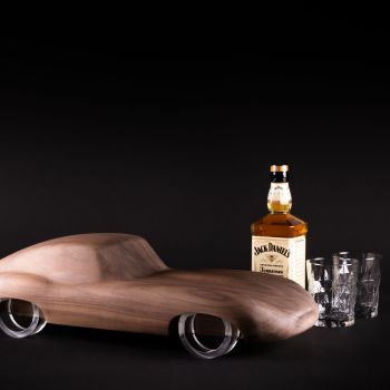 Vector Art Jaguar E-Type Holzmodell