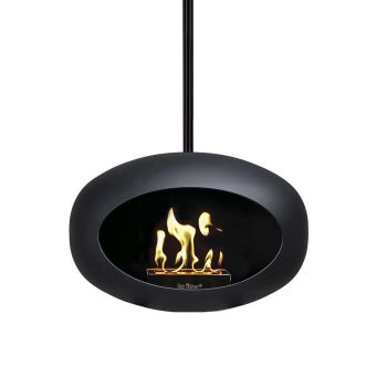 Le Feu Bio Fireplace Black Sky Black Pole