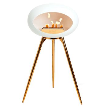 Le Feu Bio-Kamin Weiß Ground High - Rosegold