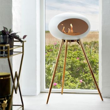 Le Feu Bio-Kamin Weiß Ground High - Rosegold