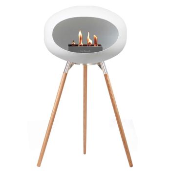 Le Feu Bio-Kamin Weiß Ground Wood High - Soaptreated Eiche