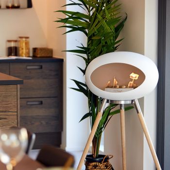 Le Feu Bio-Kamin Weiß Ground Wood High - Soaptreated Eiche