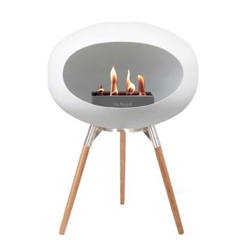 Le Feu Bio-Kamin Weiß Ground Wood Low - Soaptreated Eiche