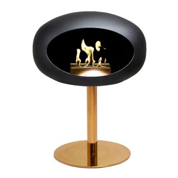Le Feu Bio Fireplace Ground Steel Low - Rosé Gold