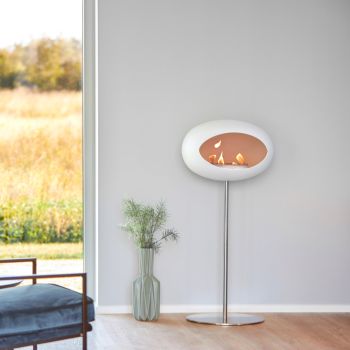 Le Feu Bio-Kamin Weiß Ground Steel High - Rostfreier Stahl