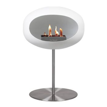 Le Feu Bio-Kamin Weiß Ground Steel Low - Rostfreier Stahl