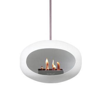 Le Feu Bio-Kamin Weiß Sky 120 - Stahlpfahl