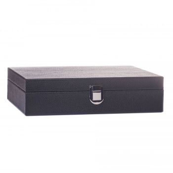 Hector Saxe Leder-Pokerset - Schwarz