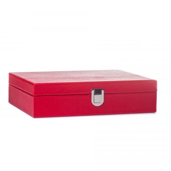 Hector Saxe Leder-Pokerset - Rot