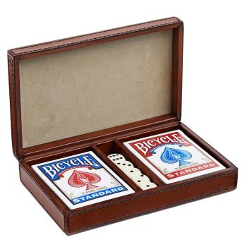 Life Of Riley Leather Card & Dice Box