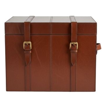 Life Of Riley Leather Heirloom Trunk - Small