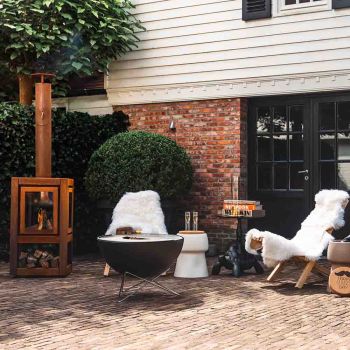 Outdoor-Kamin Und Feldstuhl Bundle