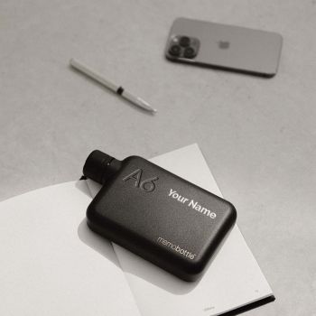 Memobottle Rostfreier Stahl A6 - Schwarz