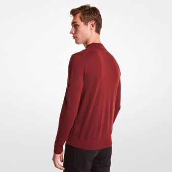 Michael Kors Halspullover Merinowolle - Bordeauxrot