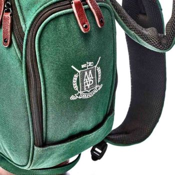 Modest Vintage Player Leder-Golfbag-Ständer - Grünes Canvas