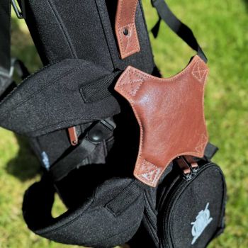 Modest Vintage Player Leder-Golfbag-Ständer - Schwarze Canvas