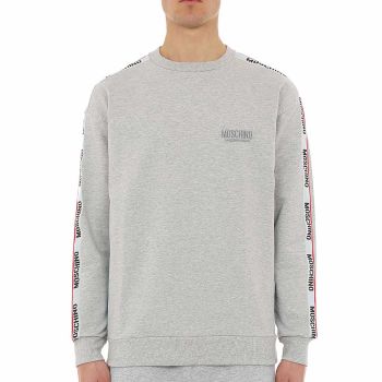 Moschino Sweatshirt Logo-Bordüre - Grau